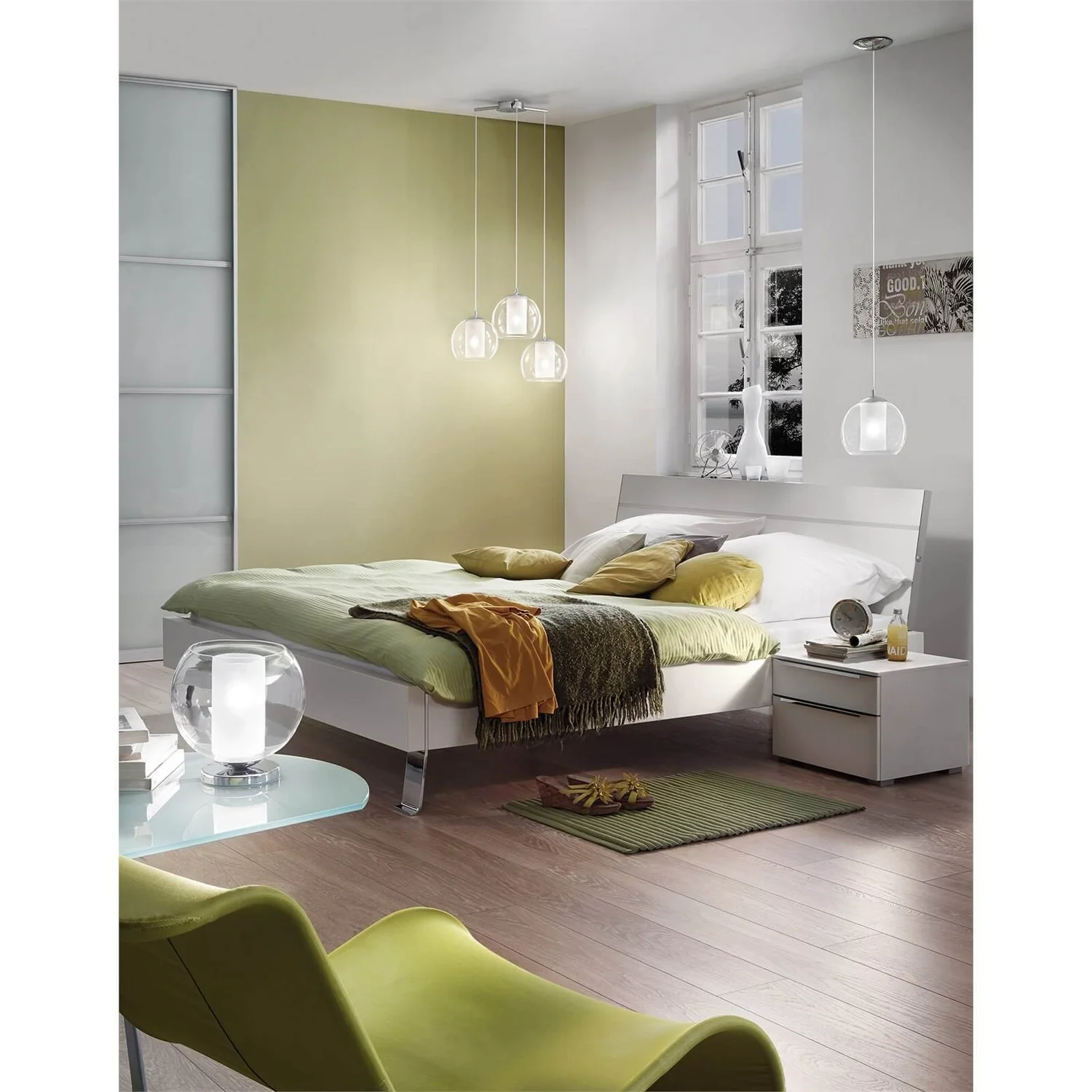 Eglo Bolsano 1 Light Pendant Light - Chrome 2 Eglo Bolsano 1 Light Pendant Light - Chrome - Image 2