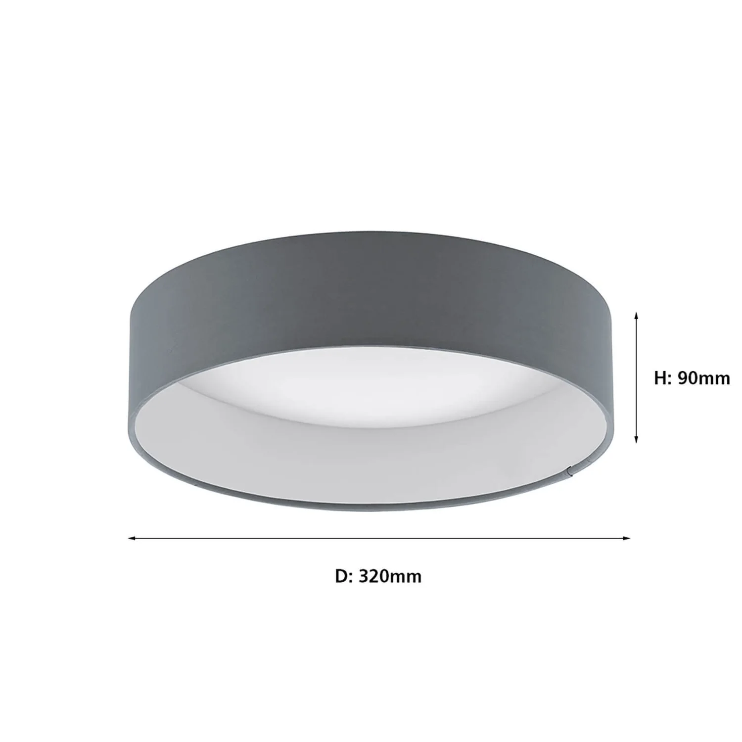 Eglo Palomaro Flush Light - Anthracite 3 Eglo Palomaro Flush Light - Anthracite - Image 3