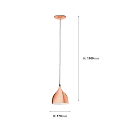Eglo Coretto Pendant Light - Brushed Copper -None || EGLO || Energizer Sales 12836705 1234833169162380