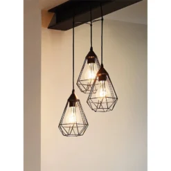 Eglo Tarbes 3 Light Cluster Pendant Light - Black -None || EGLO || Energizer Sales 12836712 1234833169518642