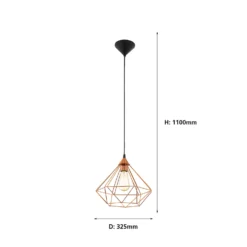 Eglo Tarbes Large Pendant Light - Copper -None || EGLO || Energizer Sales 12836715 6214833170588331