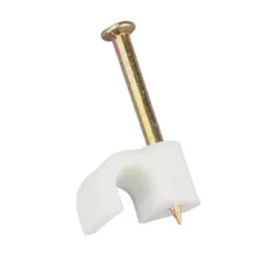 None Masterplug Round Cable Clips 2.5mm White 20 Pack