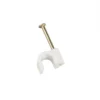 None Masterplug Round Cable Clips 5mm White 20 Pack