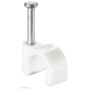 Masterplug Round Cable Clips 7mm White 20 Pack