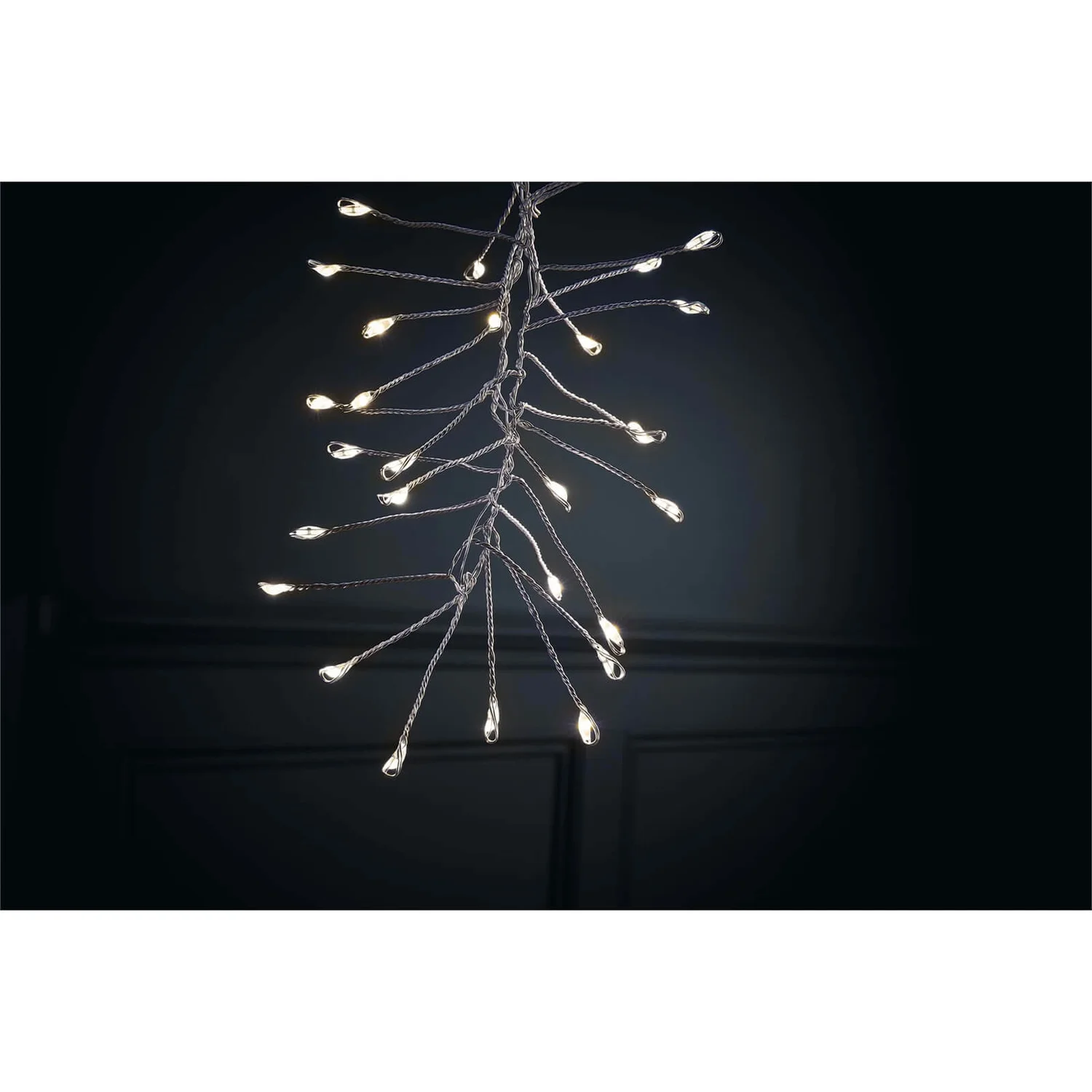 480 LED Silver Copper Wire Cluster Christmas Lights - Warm White 2 480 LED Silver Copper Wire Cluster Christmas Lights - Warm White - Image 2