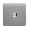 Trendi Switch Single 120 Watt LED Dimmer In Silver