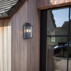 Lutec Holly Outdoor Wall Lantern - Black -None || EGLO || Energizer Sales 12840506 2834952656948407