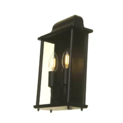 Lutec Holly Outdoor Wall Lantern - Black -None || EGLO || Energizer Sales 12840506 3554833193172040