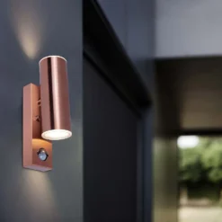 Lutec Rado Up & Down Outdoor Wall Light With PIR Motion Sensor - Copper 10 Lutec Rado Up & Down Outdoor Wall Light With PIR Motion Sensor - Copper -None || EGLO || Energizer Sales 12840519 1674952691589788