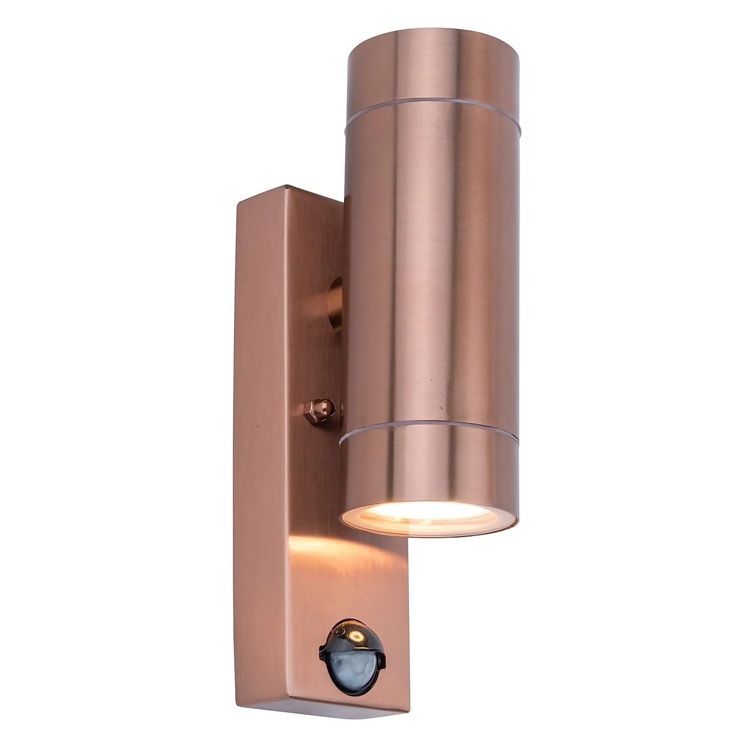 Lutec Rado Up & Down Outdoor Wall Light With PIR Motion Sensor - Copper 2 Lutec Rado Up & Down Outdoor Wall Light With PIR Motion Sensor - Copper - Image 2