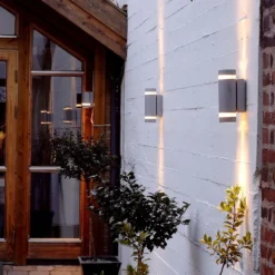 Lutec Focus 2x GU10 Outdoor Wall Light - Anthracite -None || EGLO || Energizer Sales 12840637 1934952643245541