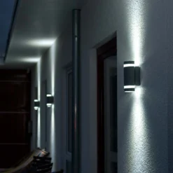 Lutec Focus 2x GU10 Outdoor Wall Light - Anthracite -None || EGLO || Energizer Sales 12840637 5994952643207051