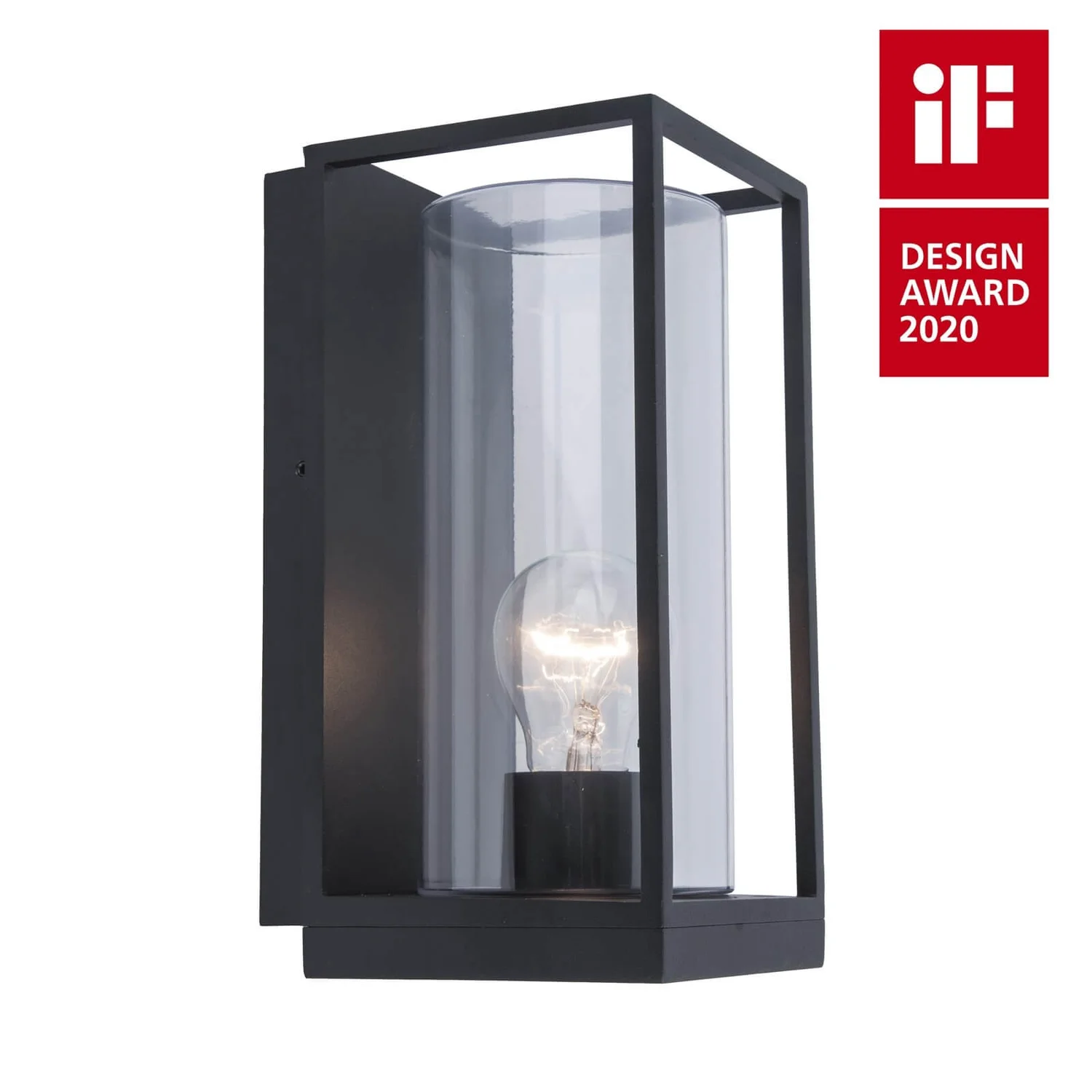 Lutec Flair Flush Outdoor Wall Light - Black 1 Lutec Flair Flush Outdoor Wall Light - Black