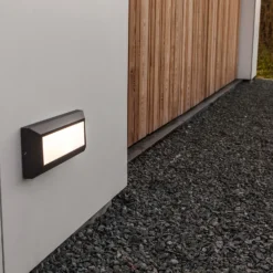 Lutec Helena LED Surface Mounted Outdoor Brick Light - Anthracite -None || EGLO || Energizer Sales 12840735 1954952694886542