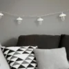 None White Lantern Battery String Lights