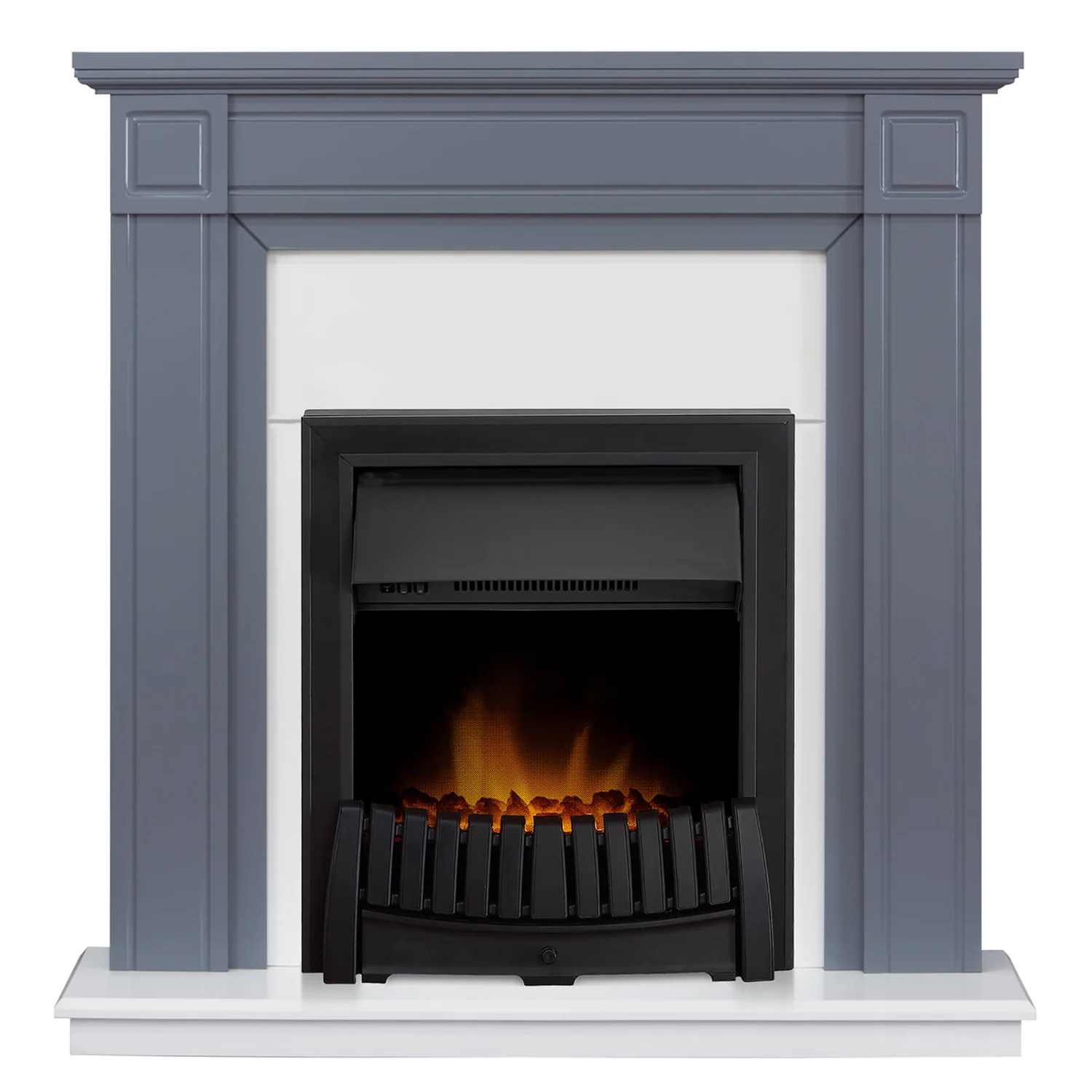 Αδάμ Adam Georgian Fireplace Surround & Elan Electric Fire - Grey & White 1 Αδάμ Adam Georgian Fireplace Surround & Elan Electric Fire - Grey & White
