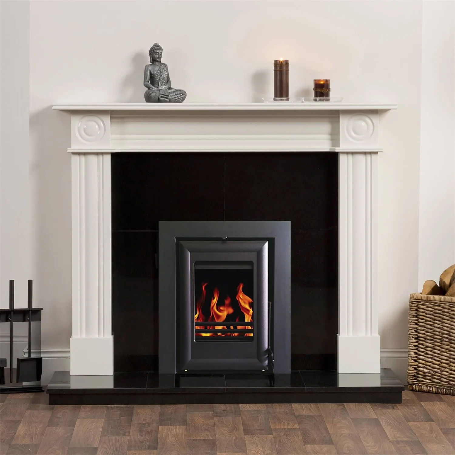 None Regent 5kw Electric Fire Suite With Cassette Design - White & Black Granite 1 None Regent 5kw Electric Fire Suite With Cassette Design - White & Black Granite