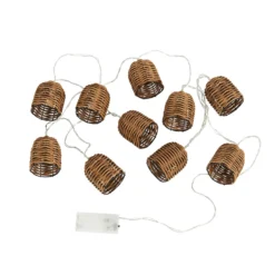 None Rattan Bell Battery String Lights -None || EGLO || Energizer Sales 12845159 1954867915131123
