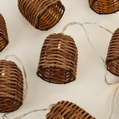 None Rattan Bell Battery String Lights -None || EGLO || Energizer Sales 12845159 9264867915217124
