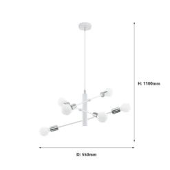 EGLO Gradoli 6 Light Baton Pendant -None || EGLO || Energizer Sales 12881580 2584843701033138