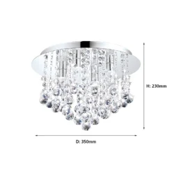 EGLO Olmonte Crystal And Chrome Bathroom Ceiling Light -None || EGLO || Energizer Sales 12881602 4774843701367146