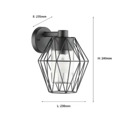 EGLO Canove Caged Exterior Wall Light -None || EGLO || Energizer Sales 12881609 8794843702064943