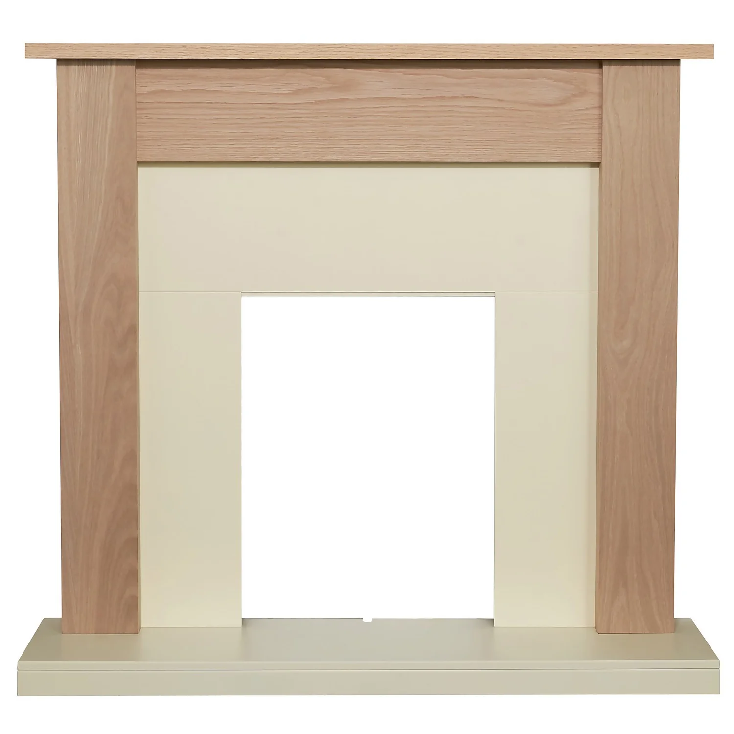 Αδάμ Adam Southwold Fireplace Surround With Flat To Wall Fitting - Oak & Cream 1 Αδάμ Adam Southwold Fireplace Surround With Flat To Wall Fitting - Oak & Cream