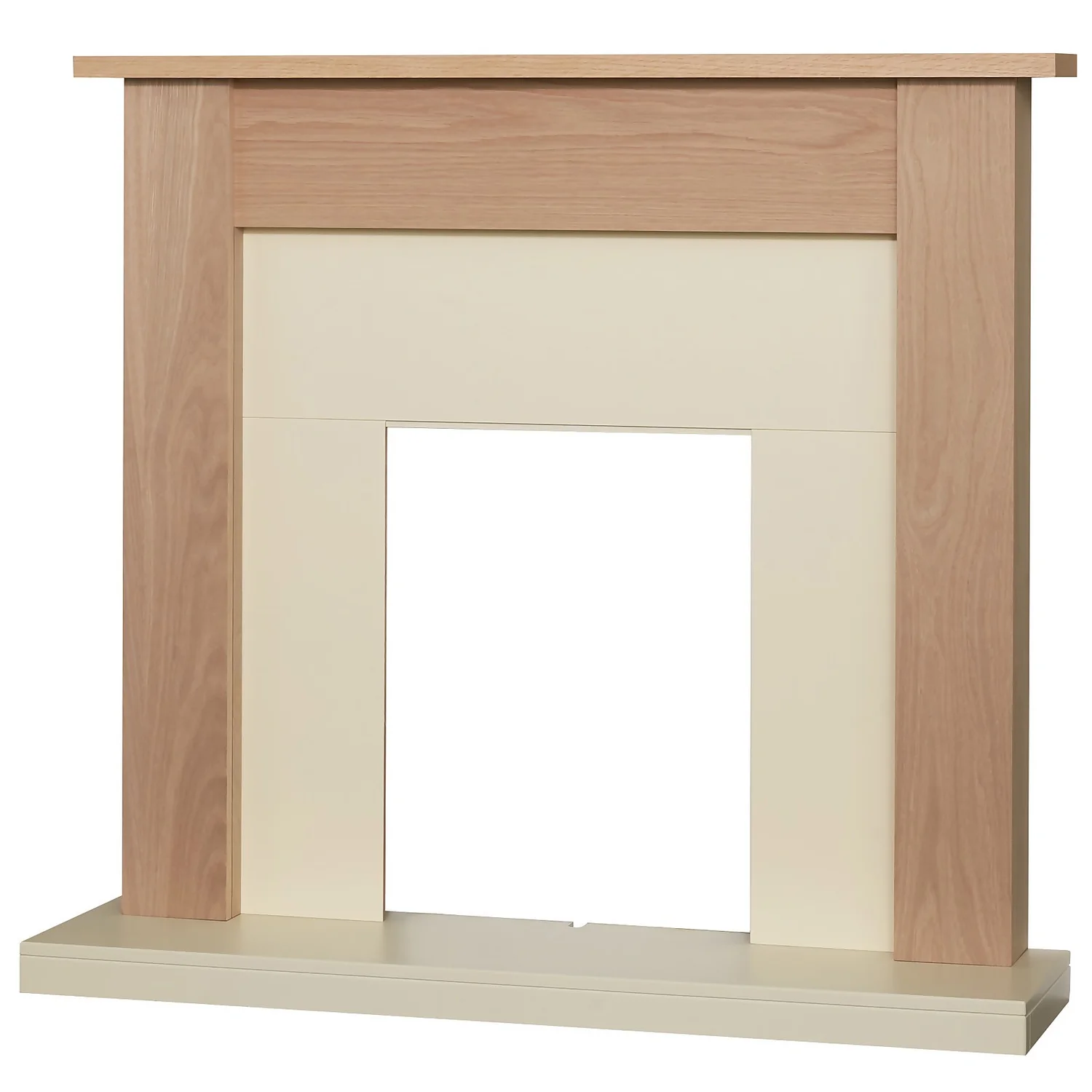 Αδάμ Adam Southwold Fireplace Surround With Flat To Wall Fitting - Oak & Cream 2 Αδάμ Adam Southwold Fireplace Surround With Flat To Wall Fitting - Oak & Cream - Image 2