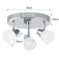 Rhea 3 Lamp Spotlight Plate - Polished Chrome 10 Rhea 3 Lamp Spotlight Plate - Polished Chrome -None || EGLO || Energizer Sales 12882213 5784843517686923