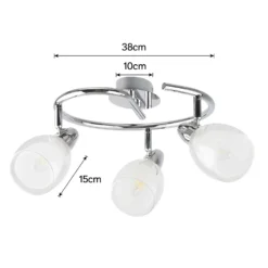 Eliza 3 Lamp Spotlight Plate - Chrome -None || EGLO || Energizer Sales 12882217 2064843518191664