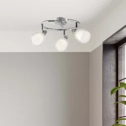 Eliza 3 Lamp Spotlight Plate - Chrome -None || EGLO || Energizer Sales 12882217 2604843518126672