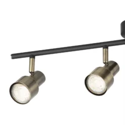 Noah 4 Lamp Spotlight Plate - Black & Antique Brass -None || EGLO || Energizer Sales 12882224 5794843519203975