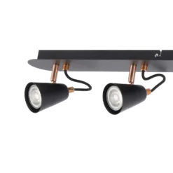 Emma 4 Lamp Spotlight Bar - Black & Copper -None || EGLO || Energizer Sales 12882225 1664843519481211