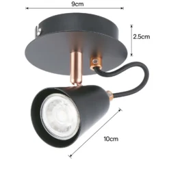 Emma Single Lamp Spotlight - Black & Copper -None || EGLO || Energizer Sales 12882227 4824843519317123