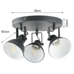 Alfie 3 Lamp Spotlight Plate - Grey -None || EGLO || Energizer Sales 12882231 1584843519979391