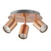 Rose 3 Lamp Spotlight Plate - Rose Gold