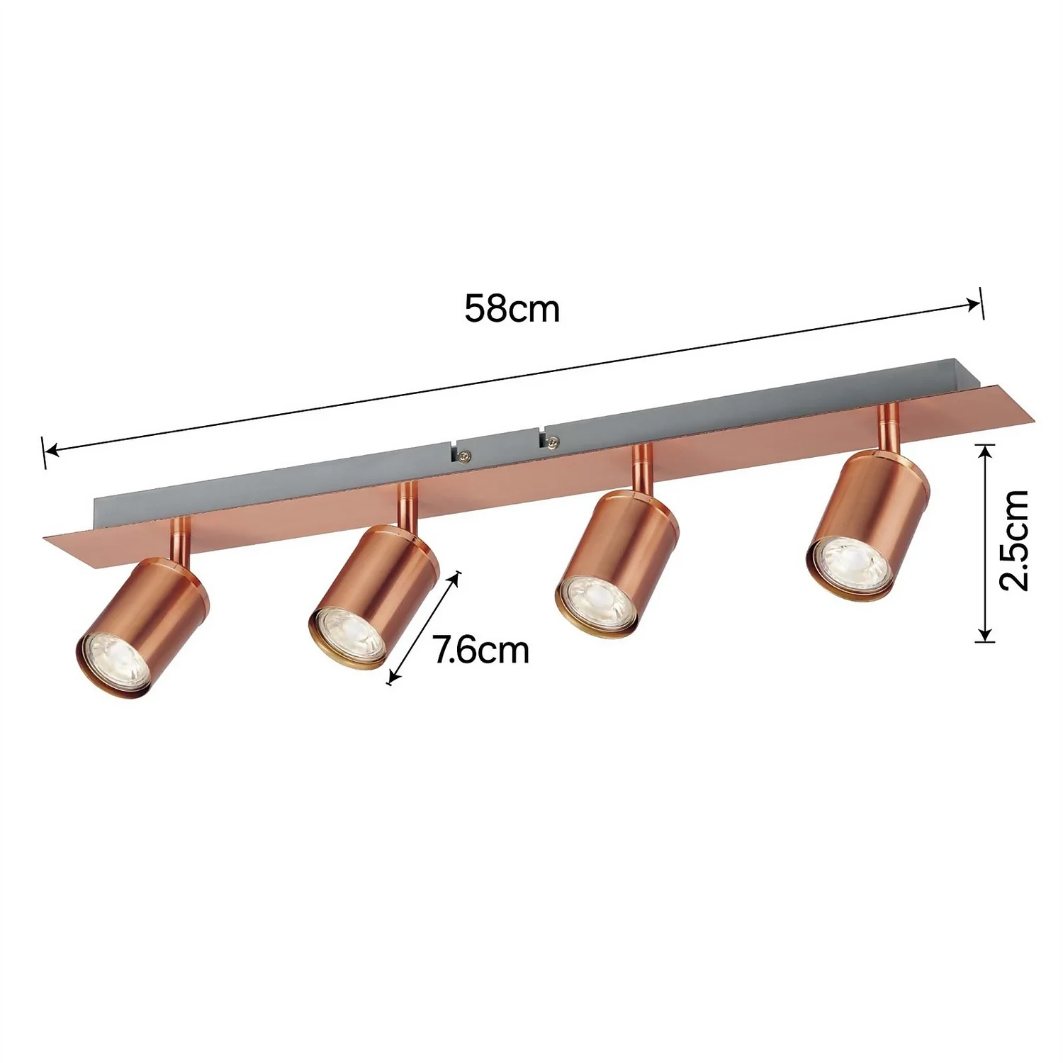 Rose 4 Lamp Spotlight Bar - Rose Gold 5 Rose 4 Lamp Spotlight Bar - Rose Gold - Image 5