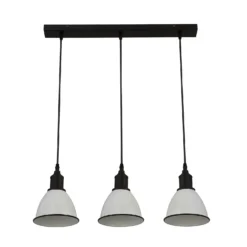 Country Living Farmhouse 3 Light Dome Pendant Fitting - White -None || EGLO || Energizer Sales 12882884 2034860936376692