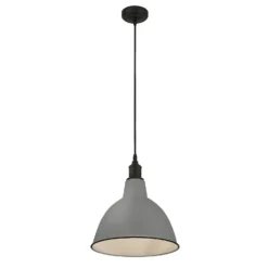 Country Living Farmhouse Dome Pendant Light - Grey - 25cm