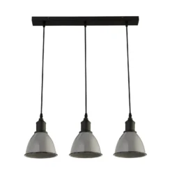 Country Living Farmhouse 3 Light Dome Pendant Fitting - Grey -None || EGLO || Energizer Sales 12882886 1284860935688051