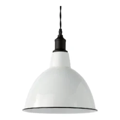 Country Living Farmhouse Dome Pendant Light - White - 31cm -None || EGLO || Energizer Sales 12882895 2684860936561897
