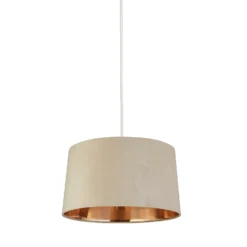 House Beautiful Samet Velvet Drum Shade - Champagne - 45cm -None || EGLO || Energizer Sales 12882898 1134861162018245