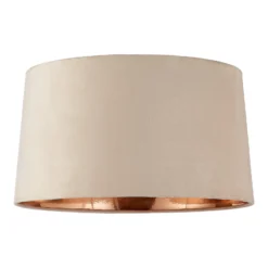 House Beautiful Samet Velvet Drum Shade - Champagne - 45cm