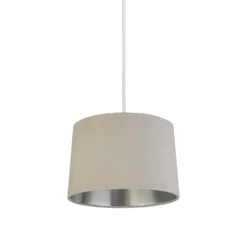 House Beautiful Samet Velvet Drum Shade - Grey - 30cm -None || EGLO || Energizer Sales 12882900 1904861162015239