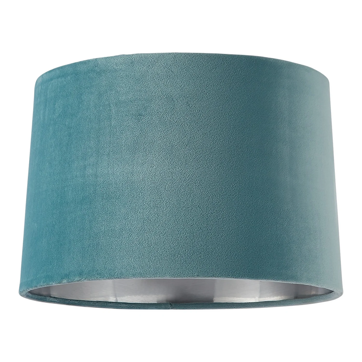 House Beautiful Samet Velvet Drum Shade - Duck Egg - 30cm 1 House Beautiful Samet Velvet Drum Shade - Duck Egg - 30cm