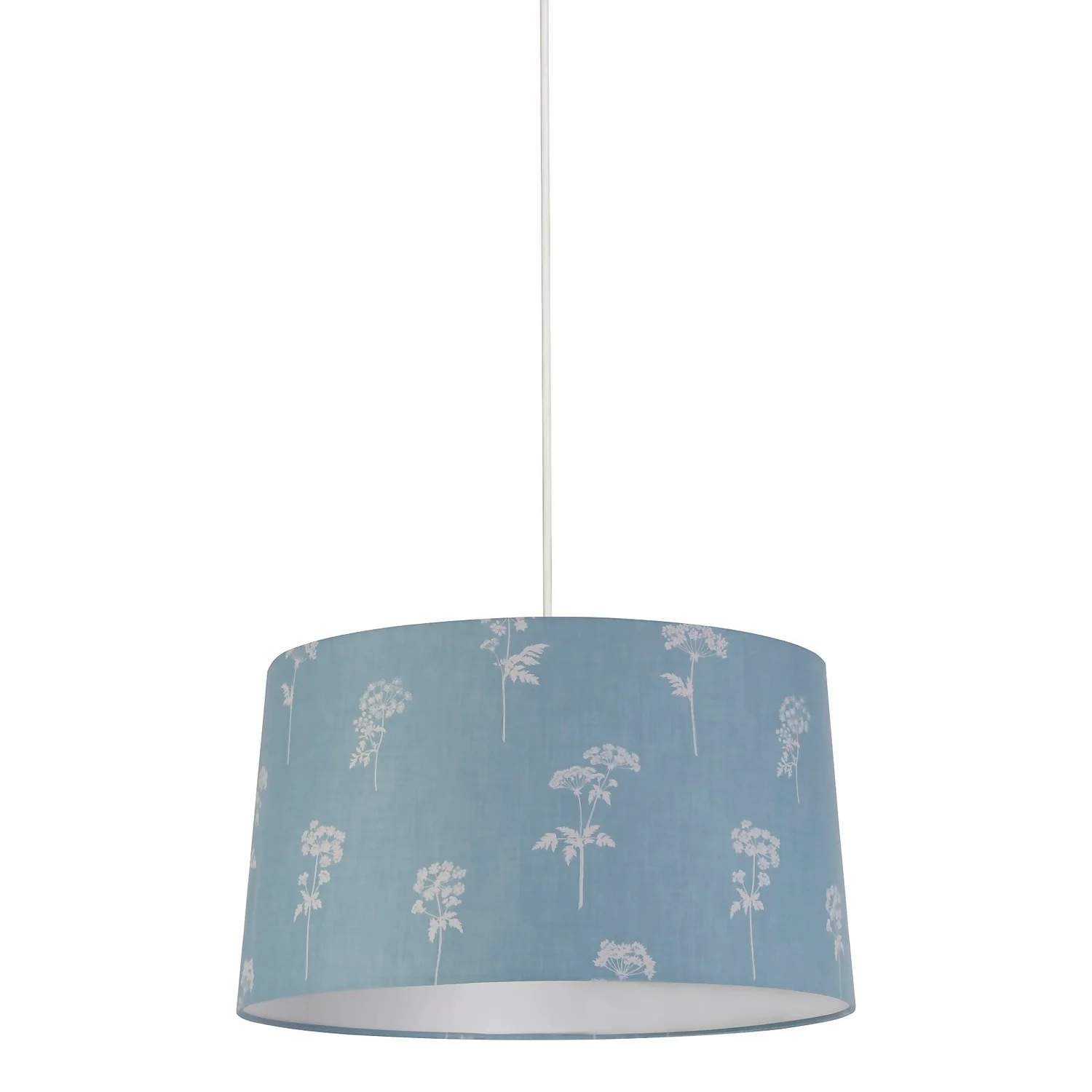 Country Living Annabelle Patterned Cotton Drum Shade - 45cm 2 Country Living Annabelle Patterned Cotton Drum Shade - 45cm - Image 2