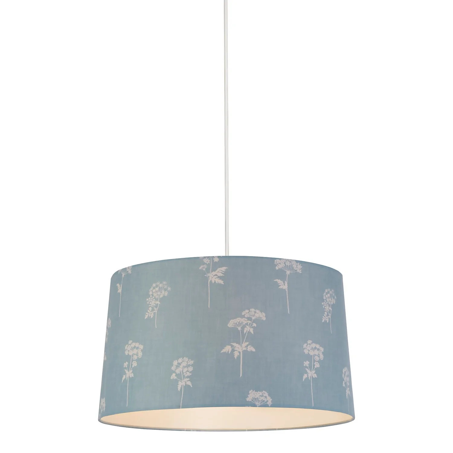 Country Living Annabelle Patterned Cotton Drum Shade - 45cm 1 Country Living Annabelle Patterned Cotton Drum Shade - 45cm