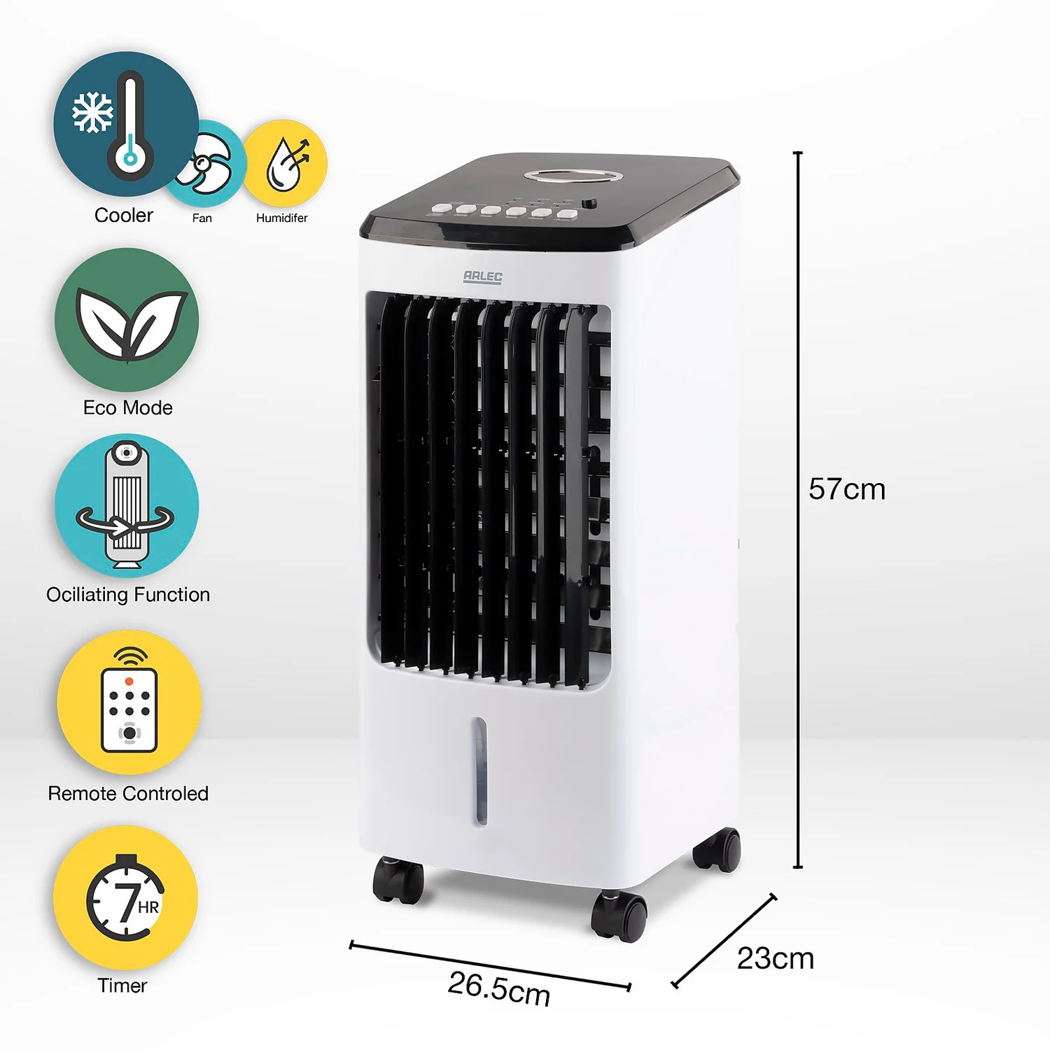 3.5L 3-in-1 Portable Air Cooler/Fan/Humidifier With Remote Control 4 3.5L 3-in-1 Portable Air Cooler/Fan/Humidifier With Remote Control - Image 4