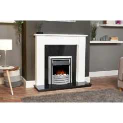 Αδάμ Adam Buxton Fireplace Surround & Lynx Electric Fire With Flat To Wall Fitting - White & Black Granite 9 Αδάμ Adam Buxton Fireplace Surround & Lynx Electric Fire With Flat To Wall Fitting - White & Black Granite -None || EGLO || Energizer Sales 12888946 1224856503967664