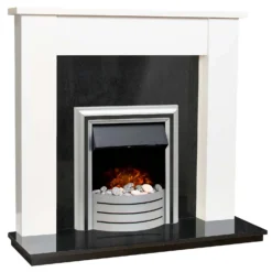 Αδάμ Adam Buxton Fireplace Surround & Lynx Electric Fire With Flat To Wall Fitting - White & Black Granite 8 Αδάμ Adam Buxton Fireplace Surround & Lynx Electric Fire With Flat To Wall Fitting - White & Black Granite -None || EGLO || Energizer Sales 12888946 1604856503946898